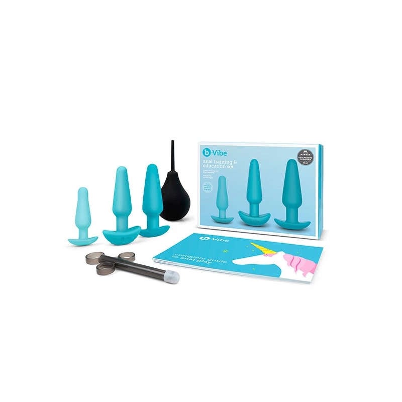 Zestaw do treningu analnego - B-Vibe Anal Training & Education Set Blue